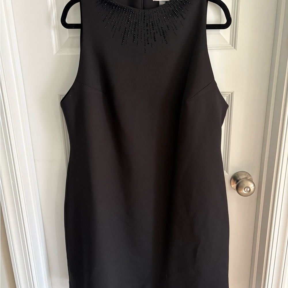 Calvin Klein Black Beaded Mini Dress